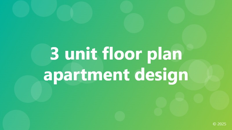 3 unit floor plan apartment design