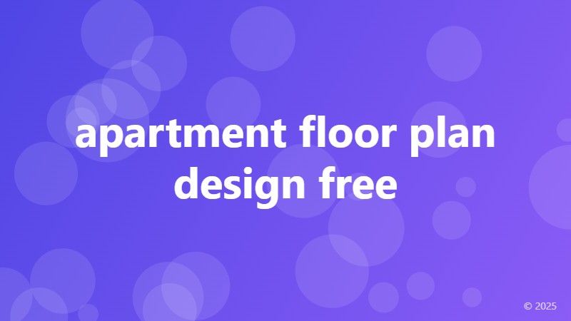 apartment floor plan design free