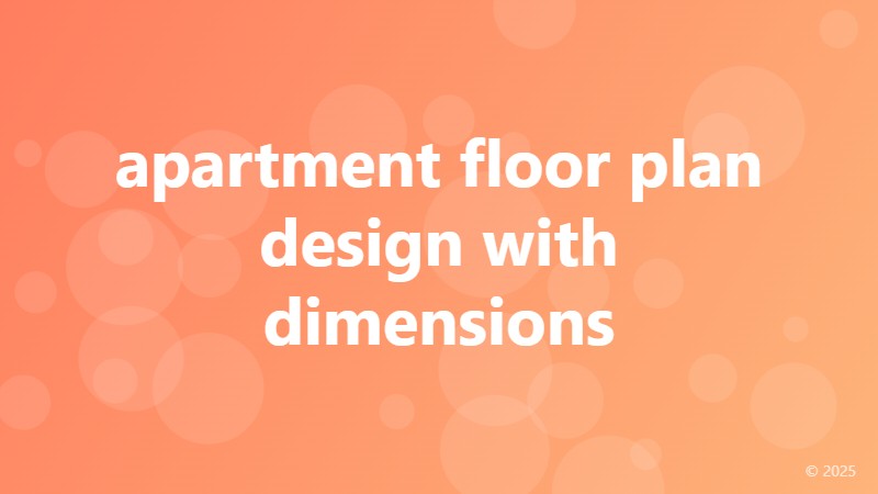 apartment floor plan design with dimensions