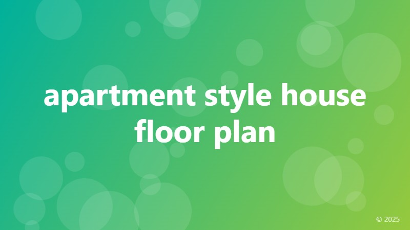 apartment style house floor plan