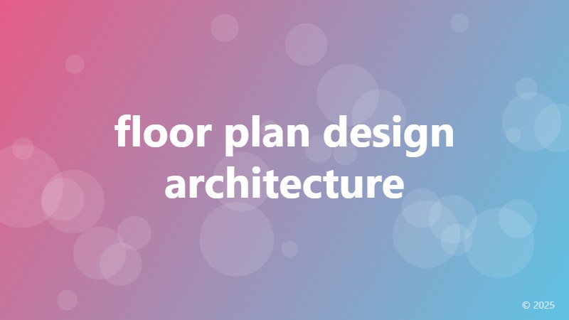 floor plan design architecture