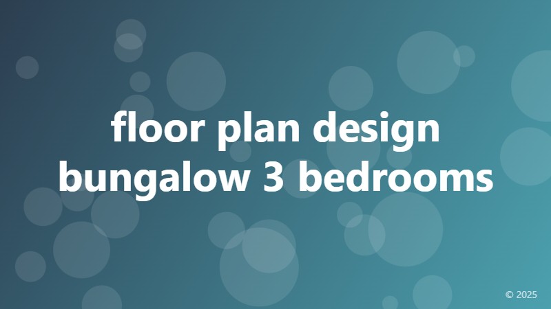 floor plan design bungalow 3 bedrooms