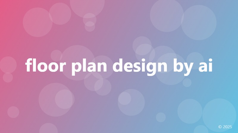 floor plan design by ai