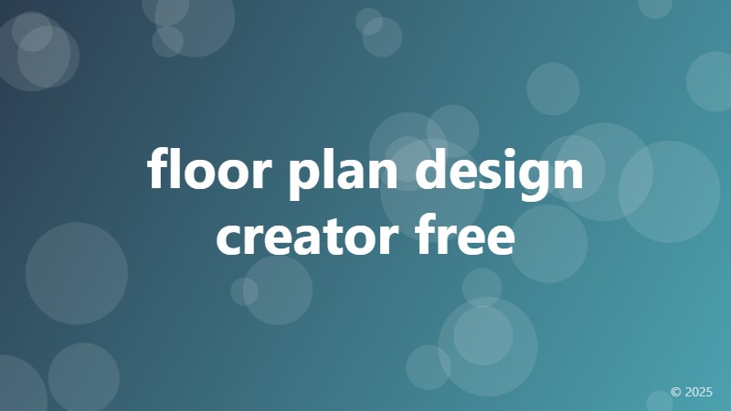 floor plan design creator free