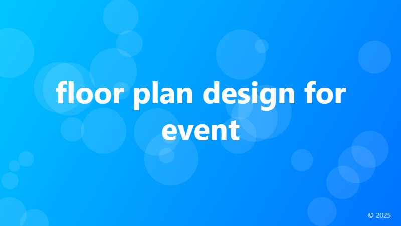 floor plan design for event