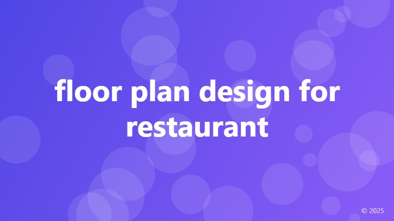 floor plan design for restaurant