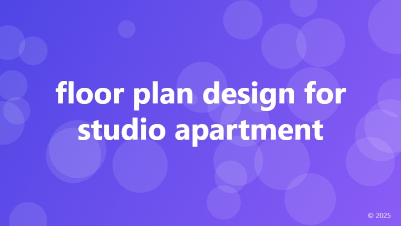 floor plan design for studio apartment