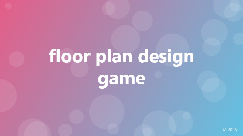 floor plan design game