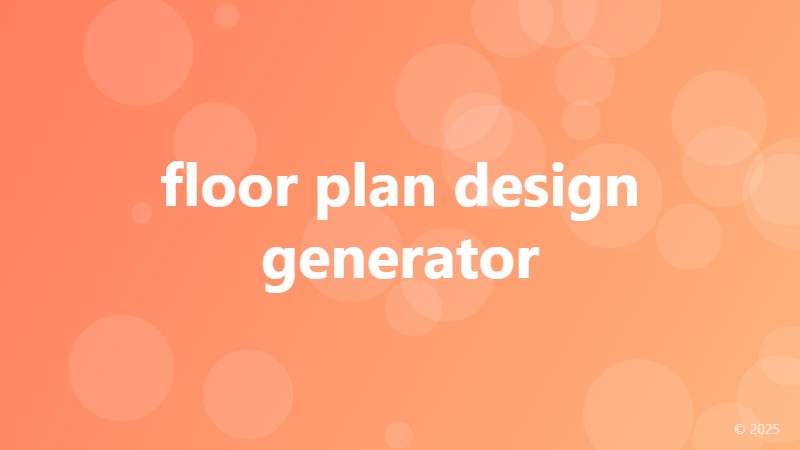 floor plan design generator