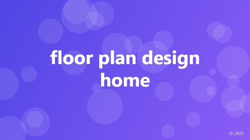 floor plan design home