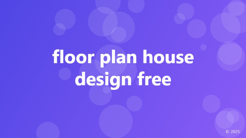 floor plan house design free