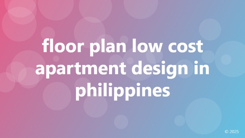 floor plan low cost apartment design in philippines