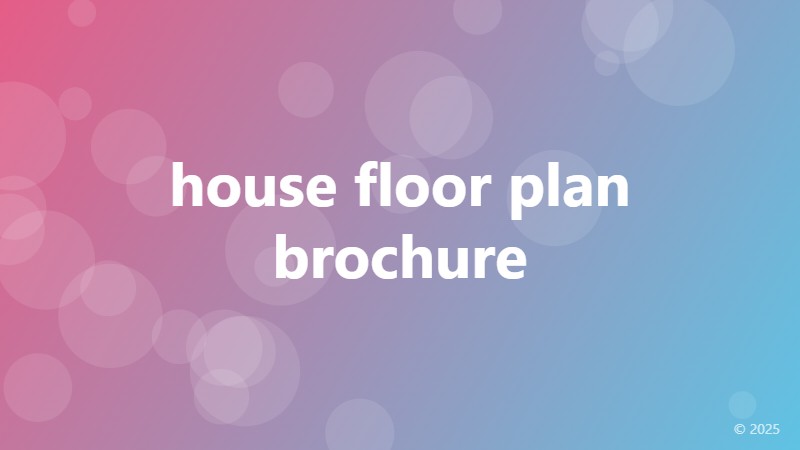 house floor plan brochure