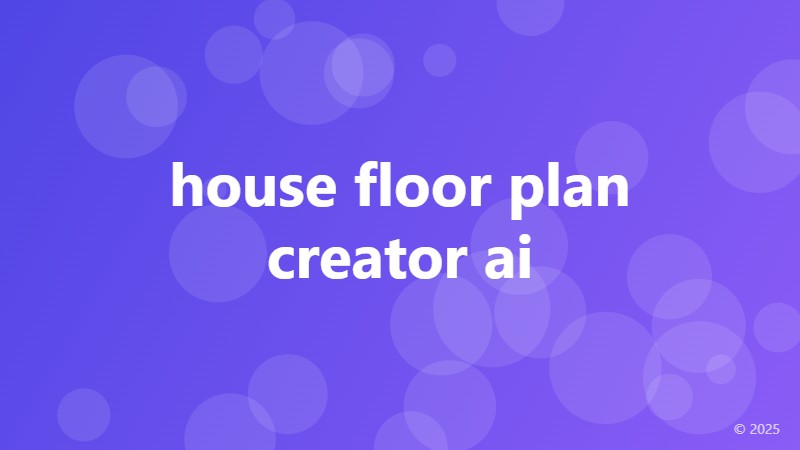house floor plan creator ai