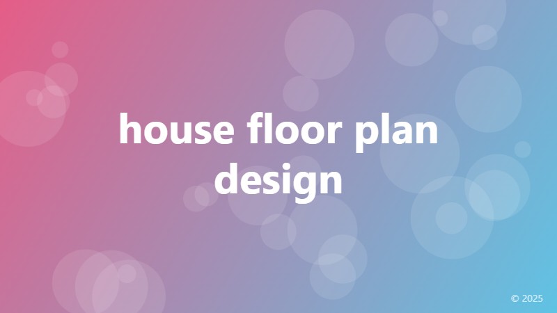 house floor plan design