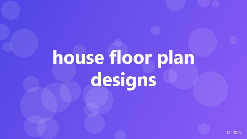 house floor plan designs
