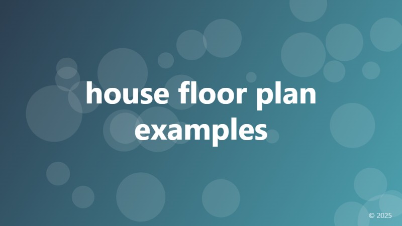 house floor plan examples