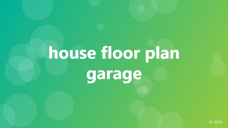 house floor plan garage