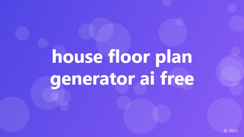house floor plan generator ai free