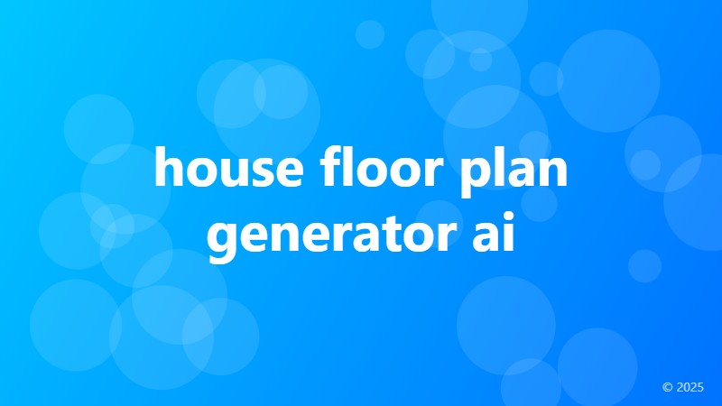 house floor plan generator ai