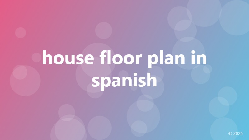 house floor plan in spanish