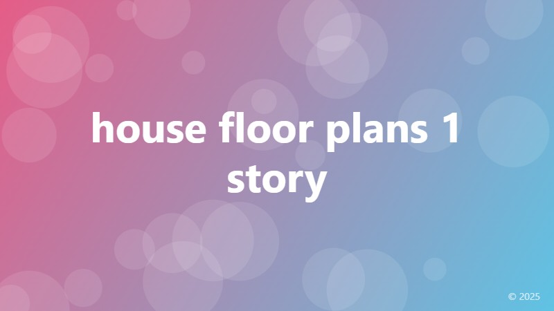 house floor plans 1 story
