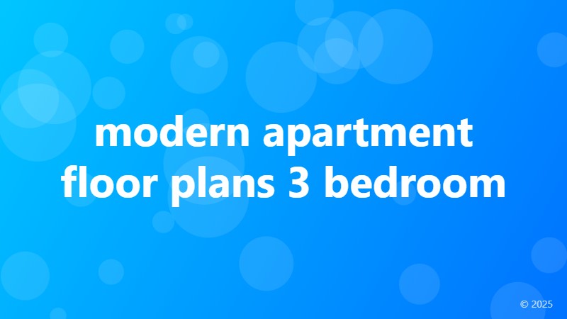 modern apartment floor plans 3 bedroom