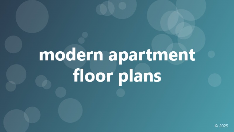 modern apartment floor plans