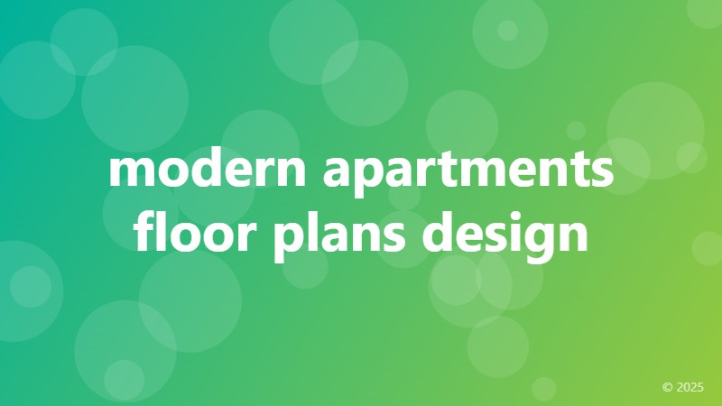 modern apartments floor plans design
