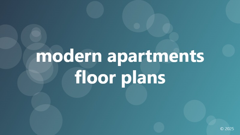 modern apartments floor plans