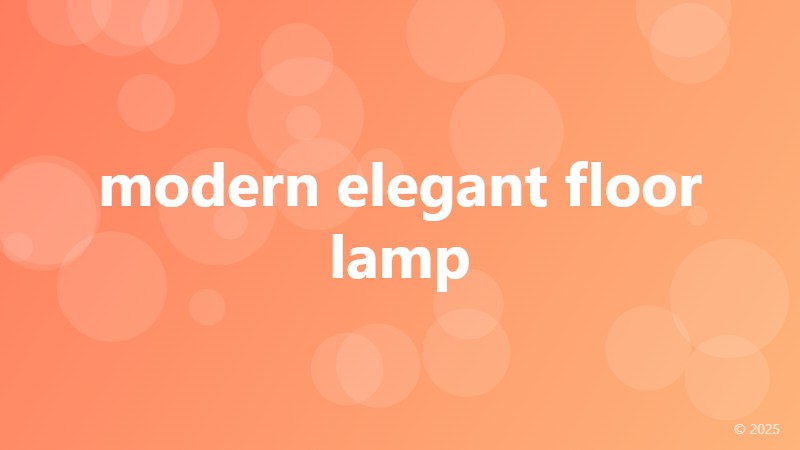 modern elegant floor lamp