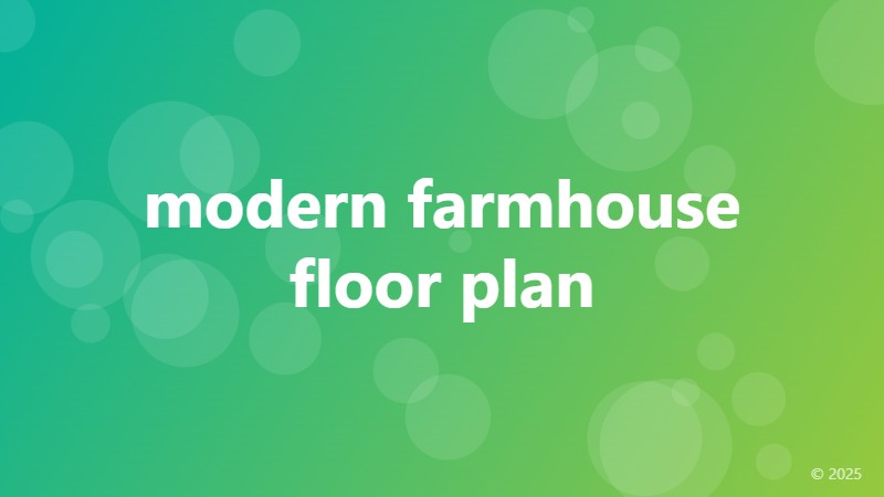 modern farmhouse floor plan