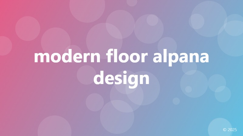 modern floor alpana design