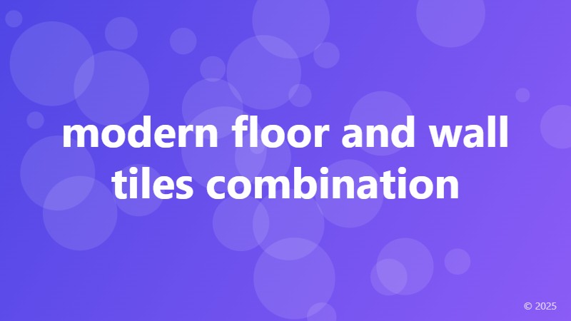 modern floor and wall tiles combination