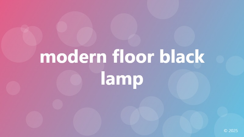 modern floor black lamp