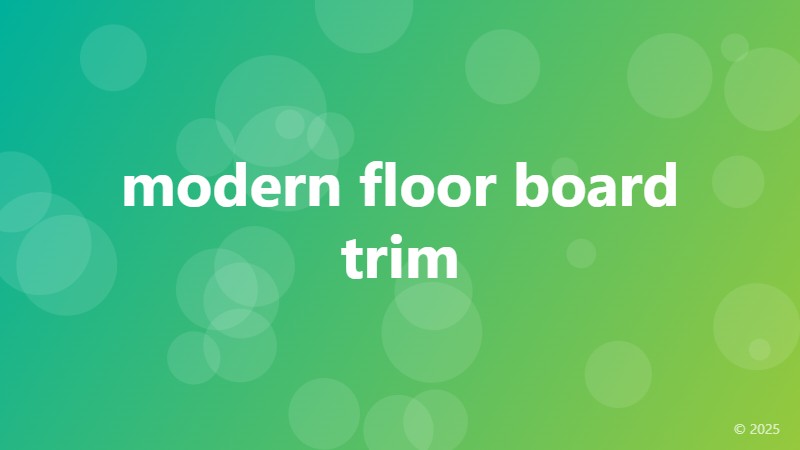 modern floor board trim