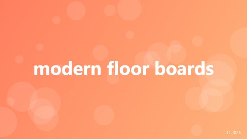 modern floor boards