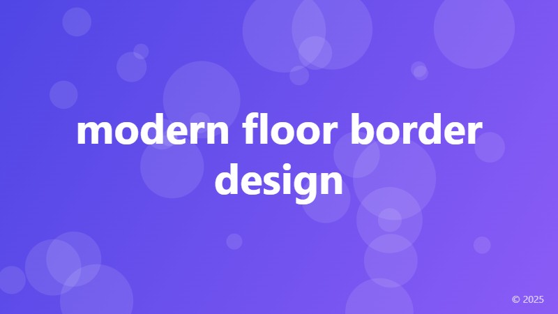 modern floor border design