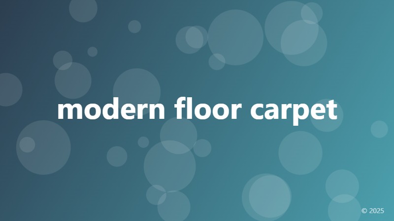 modern floor carpet
