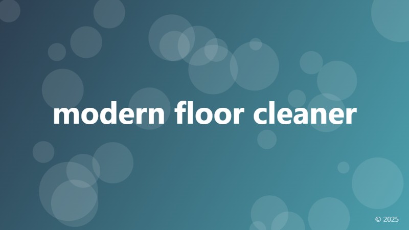 modern floor cleaner