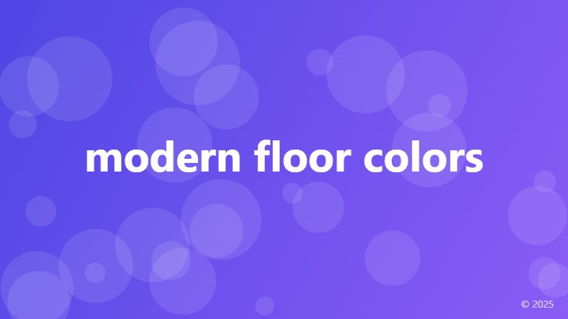 modern floor colors