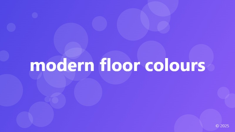 modern floor colours