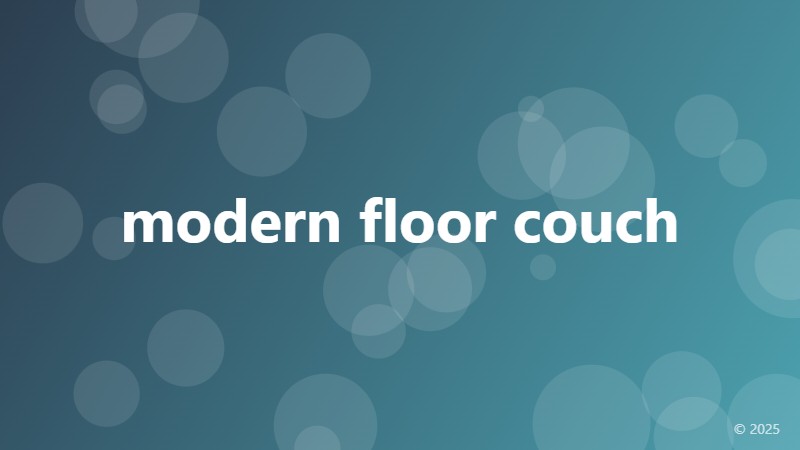 modern floor couch