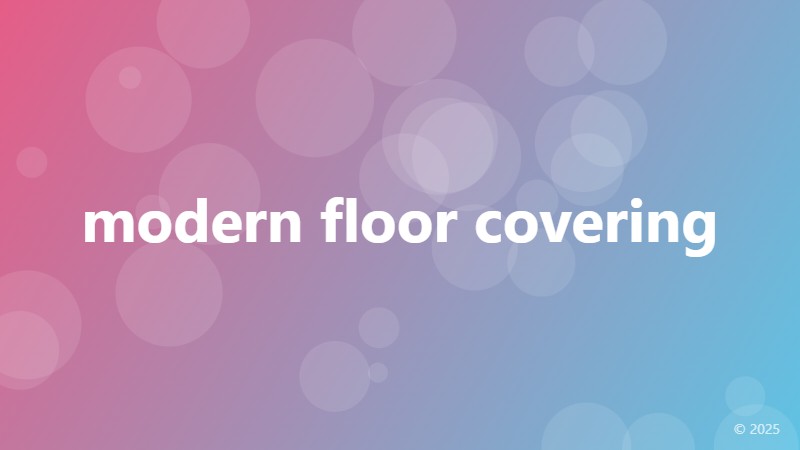 modern floor covering