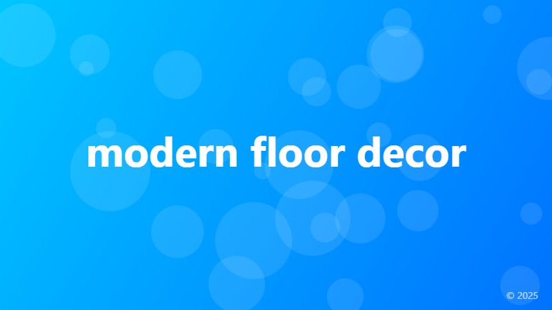 modern floor decor