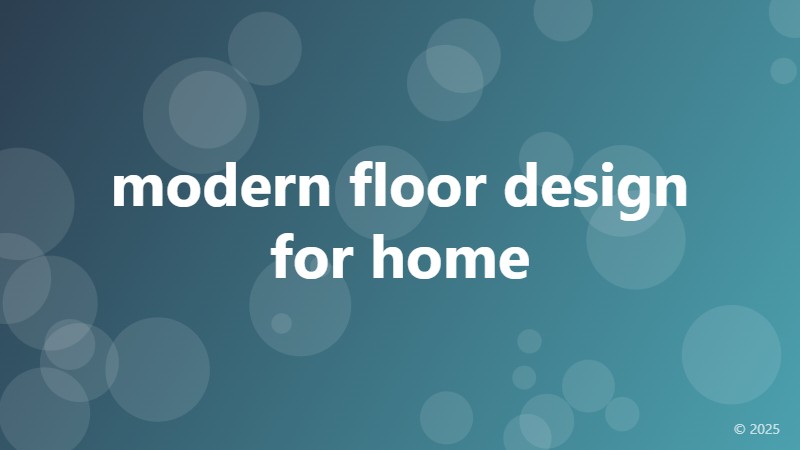 modern floor design for home