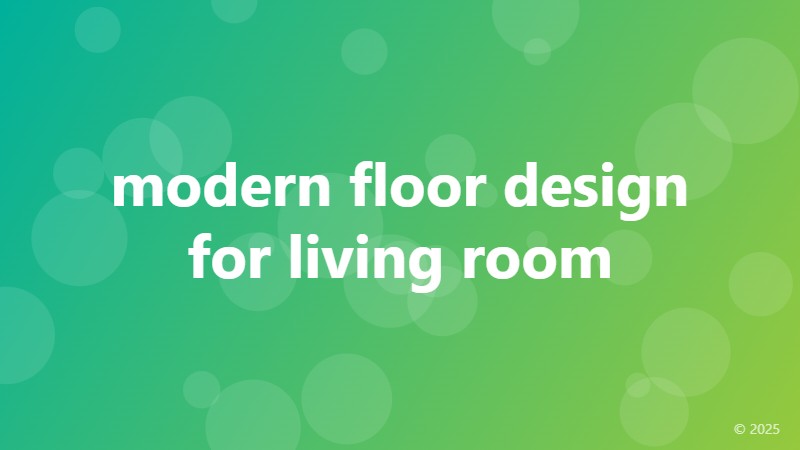 modern floor design for living room