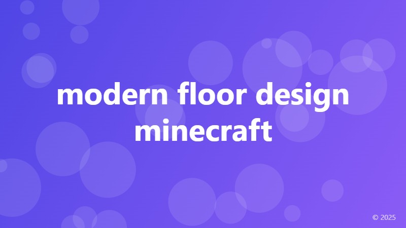 modern floor design minecraft