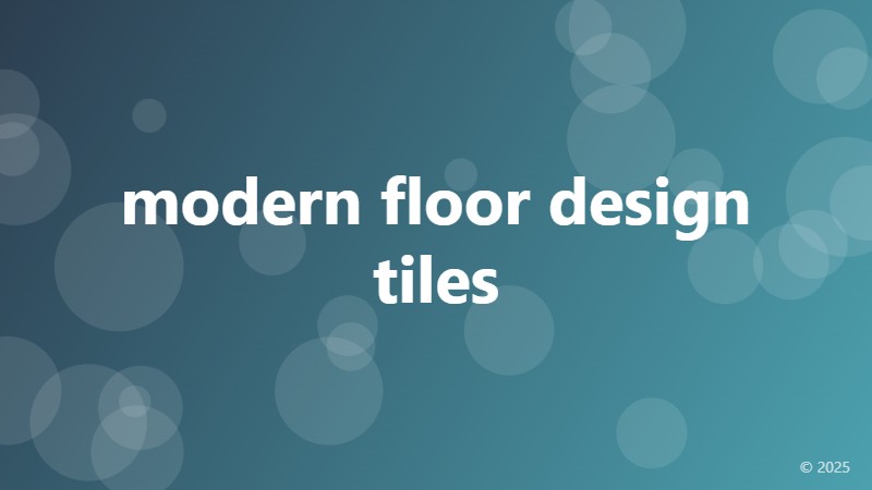 modern floor design tiles