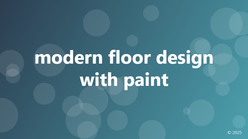 modern floor design with paint